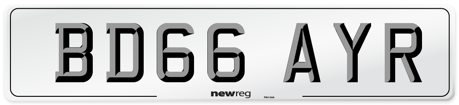 BD66 AYR Number Plate from New Reg